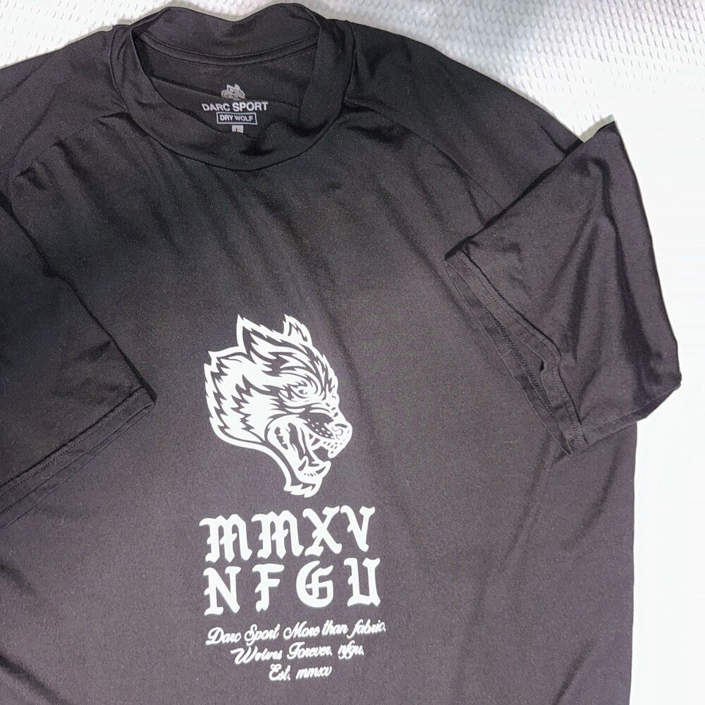 Darc Sport MMXV NFGU (Never F*ckin Give Up) black Dry Wolf t-shirt Large